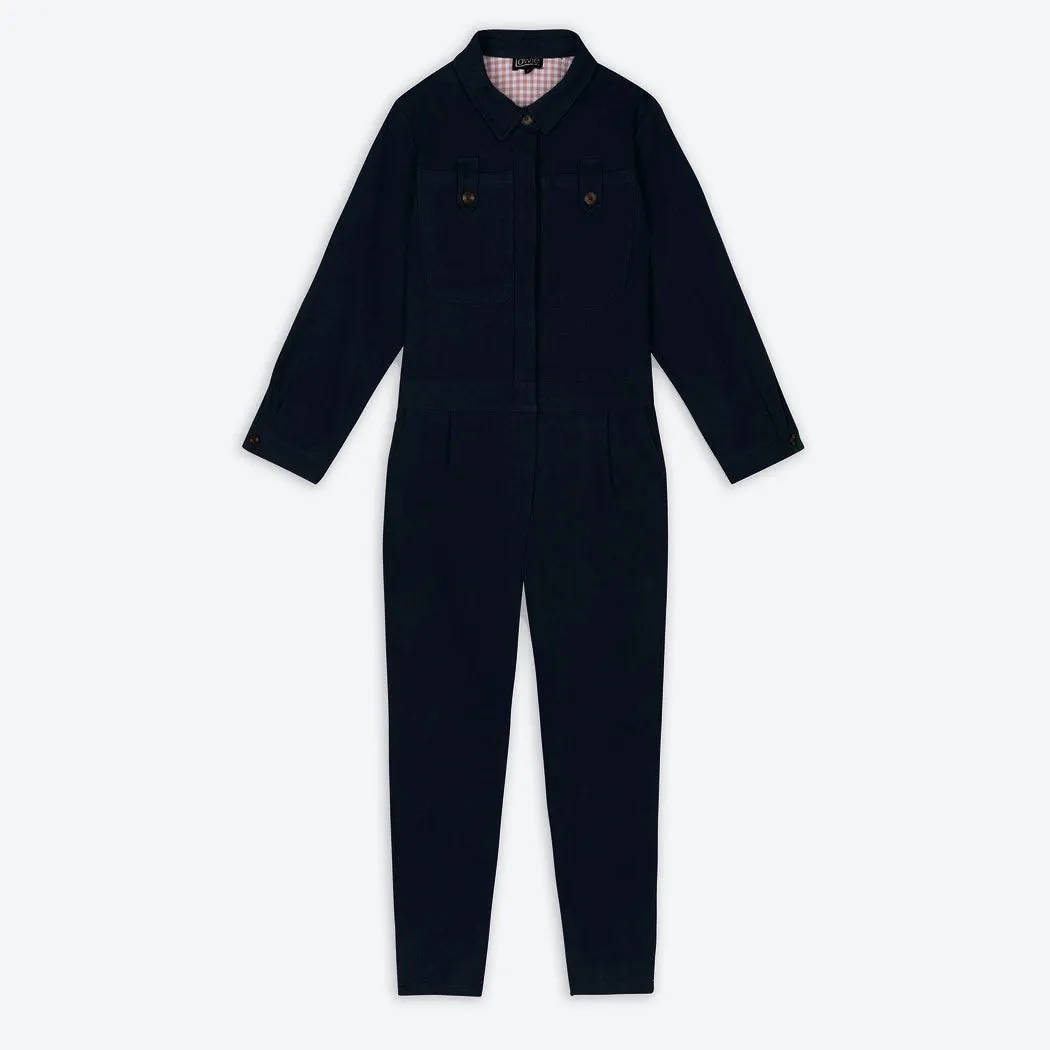 Lowie Black Cotton Drill Boilersuit