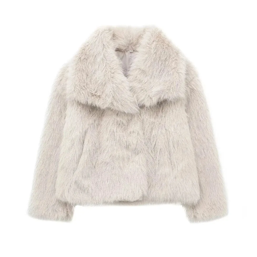 Luxurious Faux Fur Women's Coat