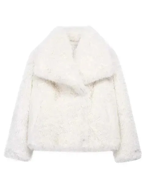 Luxurious Faux Fur Women's Coat