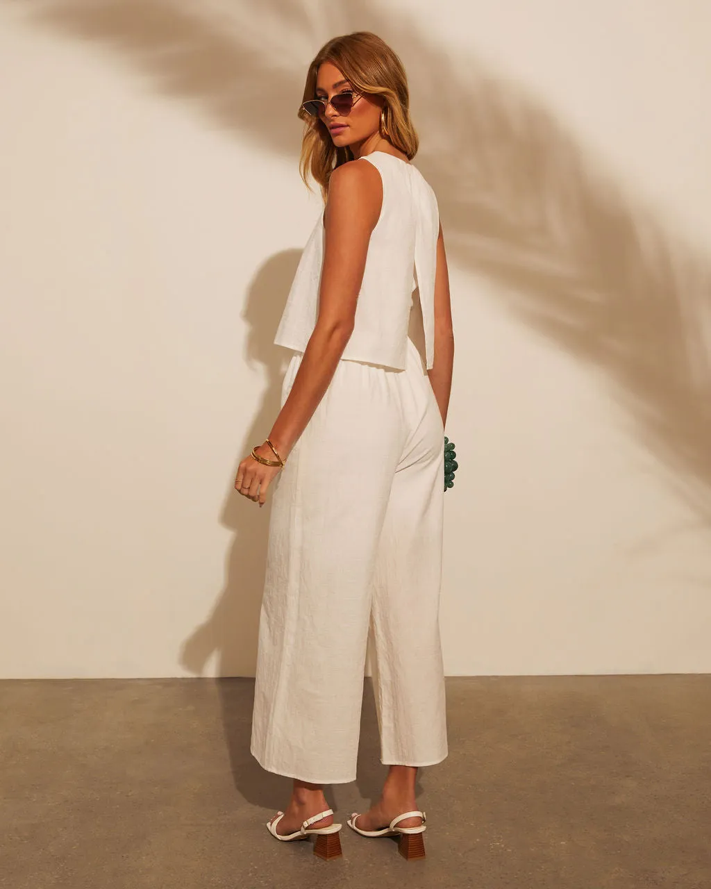 Mae Linen Layered Pocketed Jumpsuit