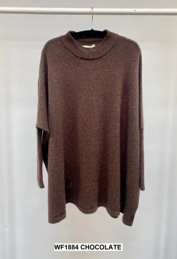 Malissa J Knit Jumper with High Neck & Sequin Detail