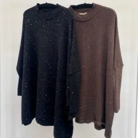 Malissa J Knit Jumper with High Neck & Sequin Detail