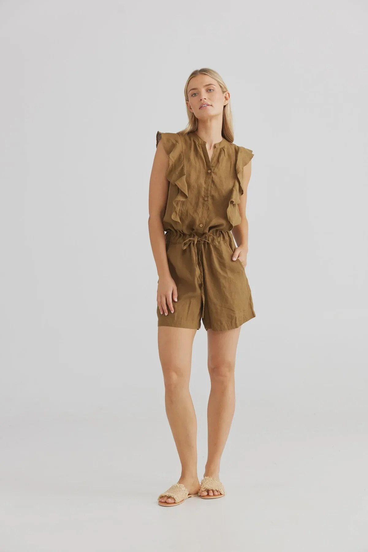 Mandalay Basil Jumpsuit