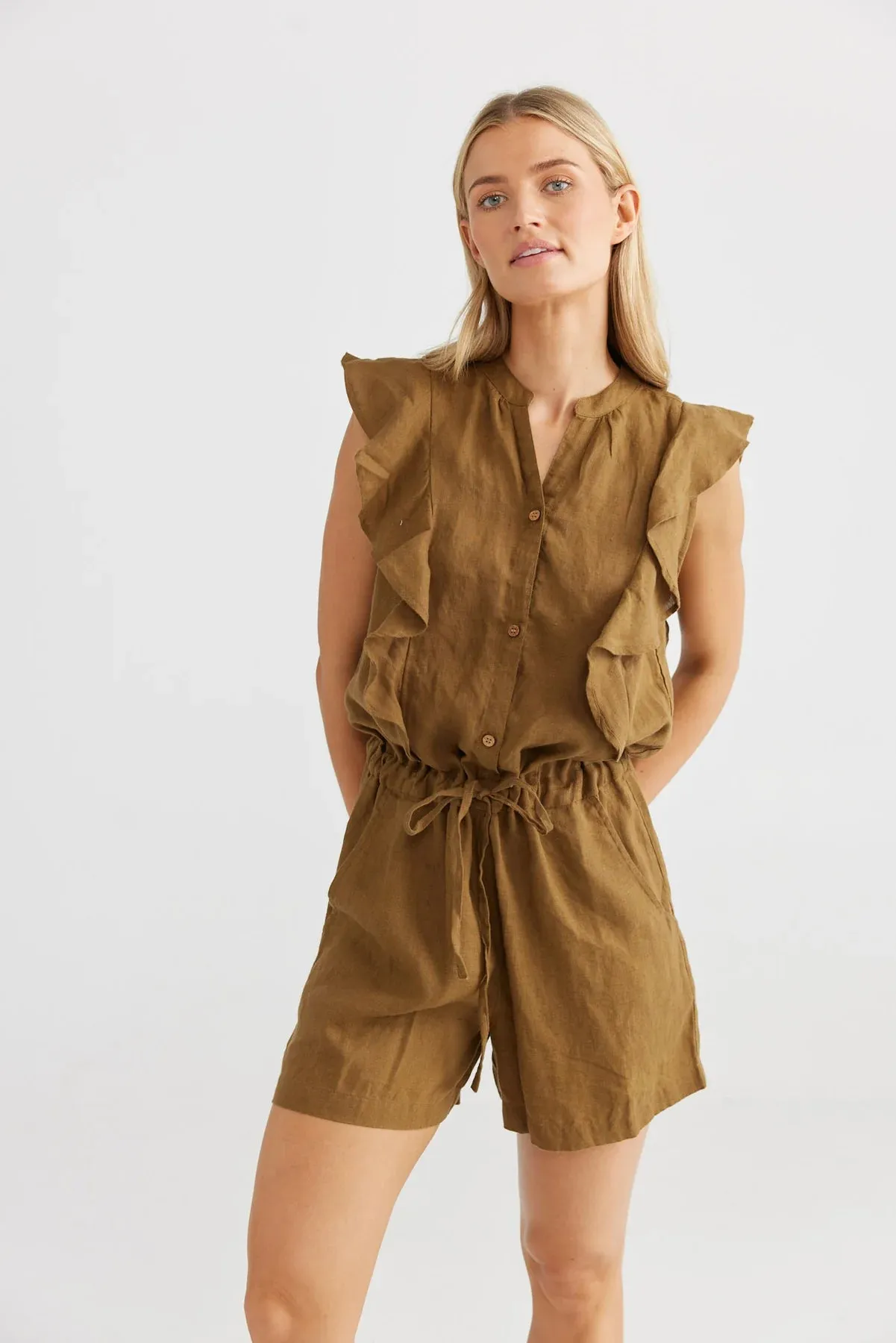 Mandalay Basil Jumpsuit