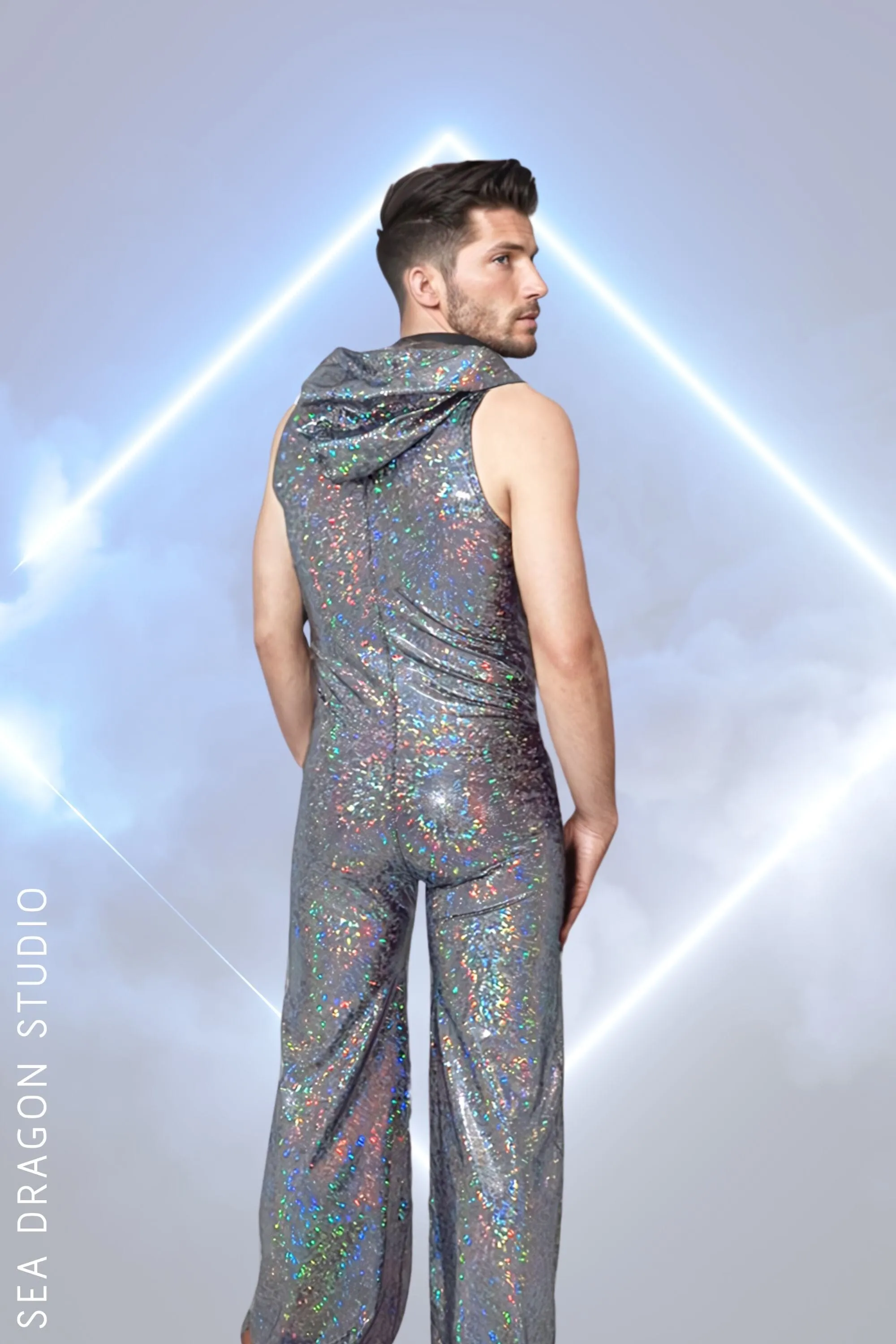 Mens Holographic Disco Jumpsuit | 13 Colors