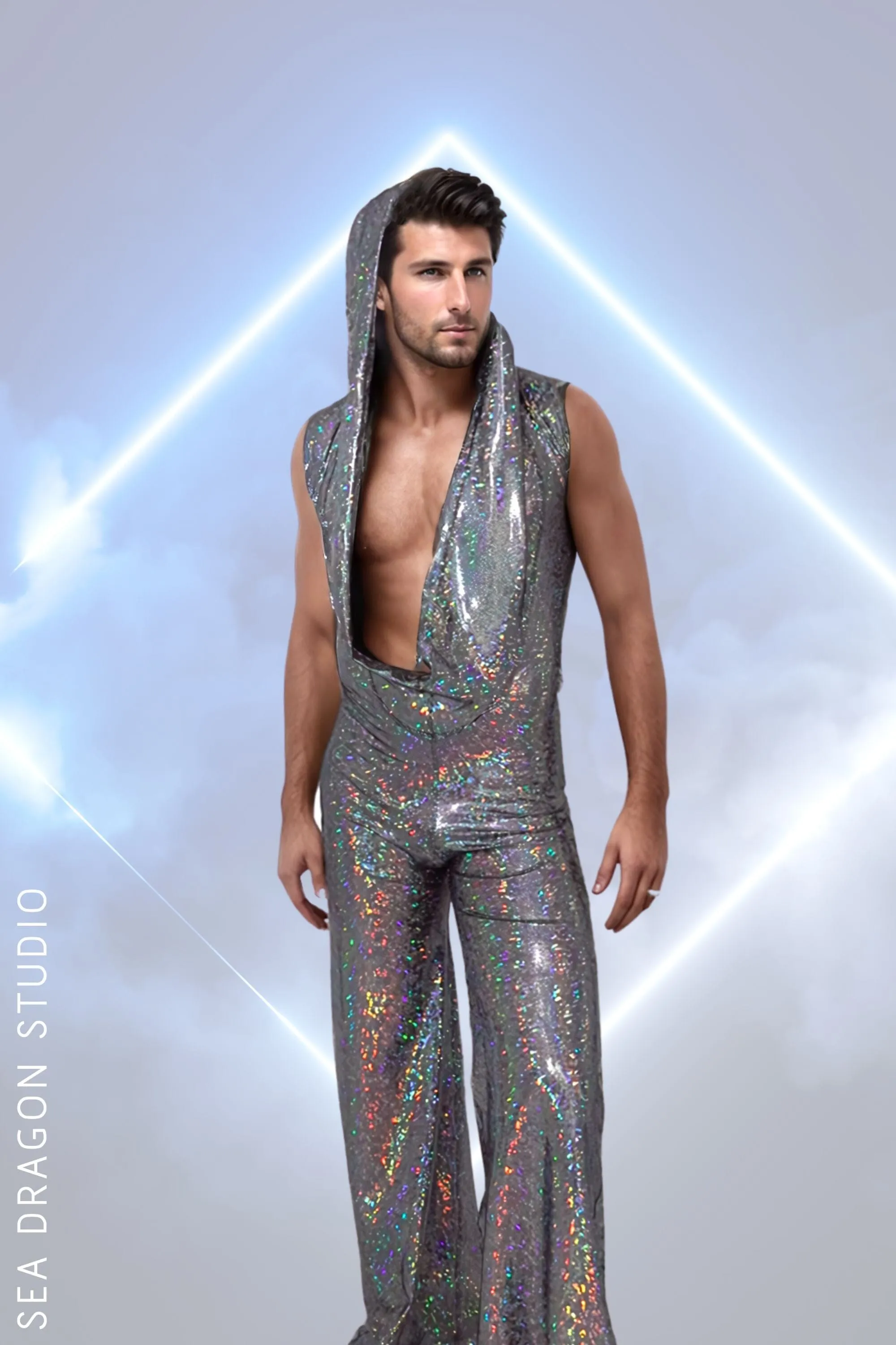 Mens Holographic Disco Jumpsuit | 13 Colors