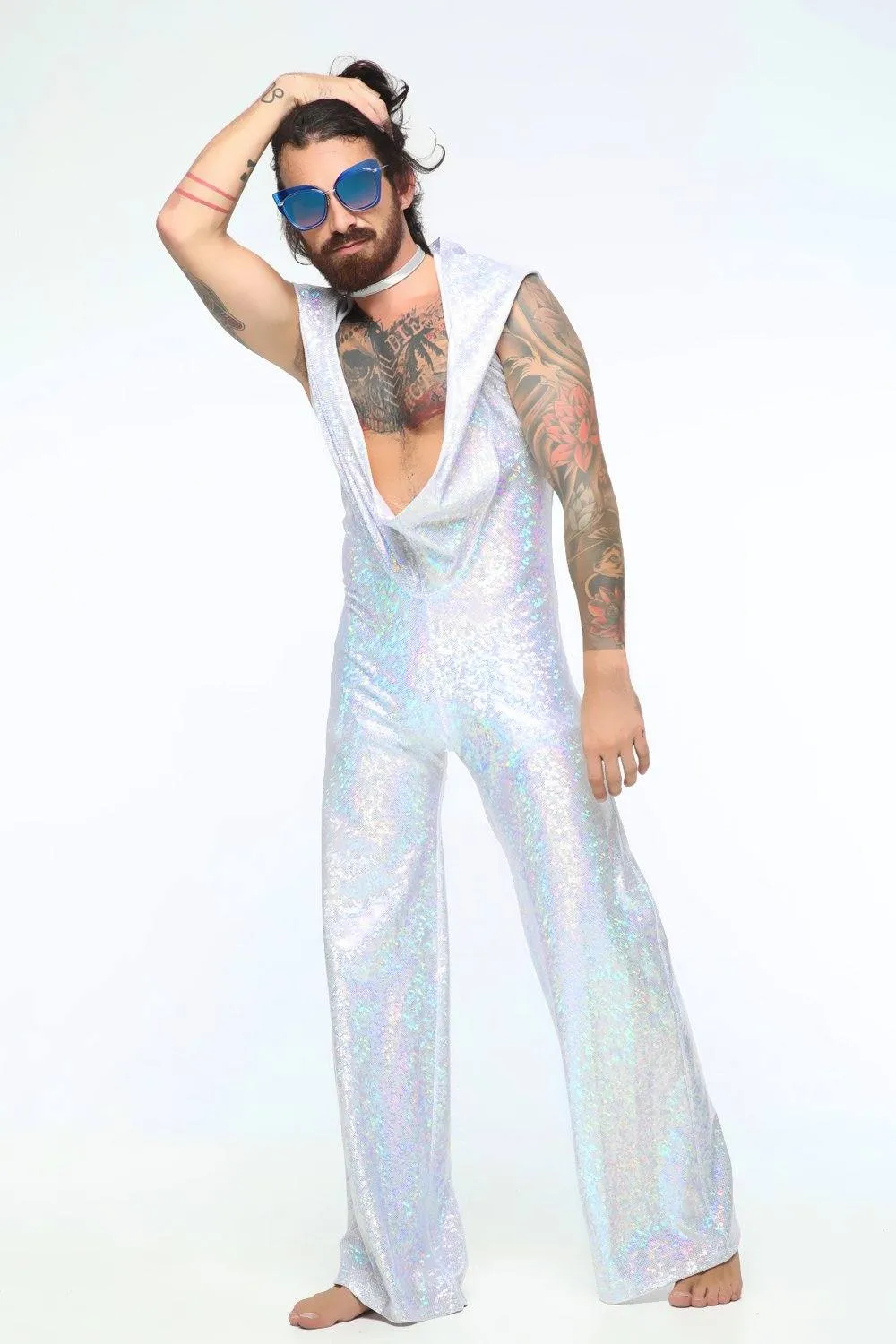 Mens Holographic Disco Jumpsuit | 13 Colors