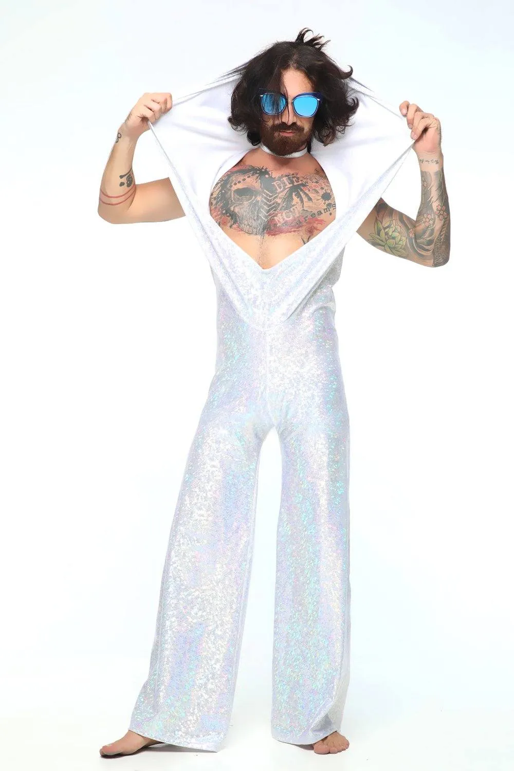 Mens Holographic Disco Jumpsuit | 13 Colors