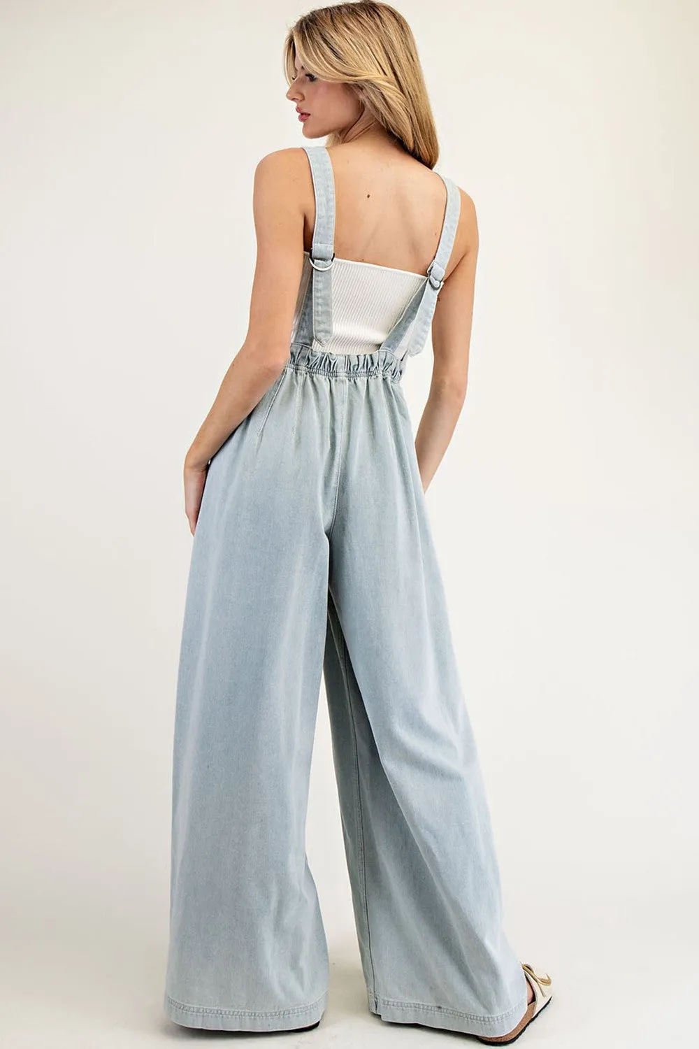 Mineral Washed Scoop Neck Jumpsuit