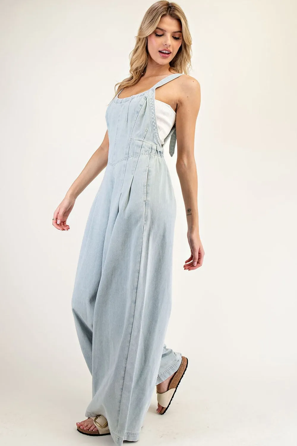 Mineral Washed Scoop Neck Jumpsuit