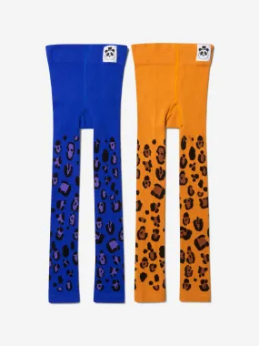 Mini Rodini Girls Organic Cotton Leopard Leggings (2 Pack)