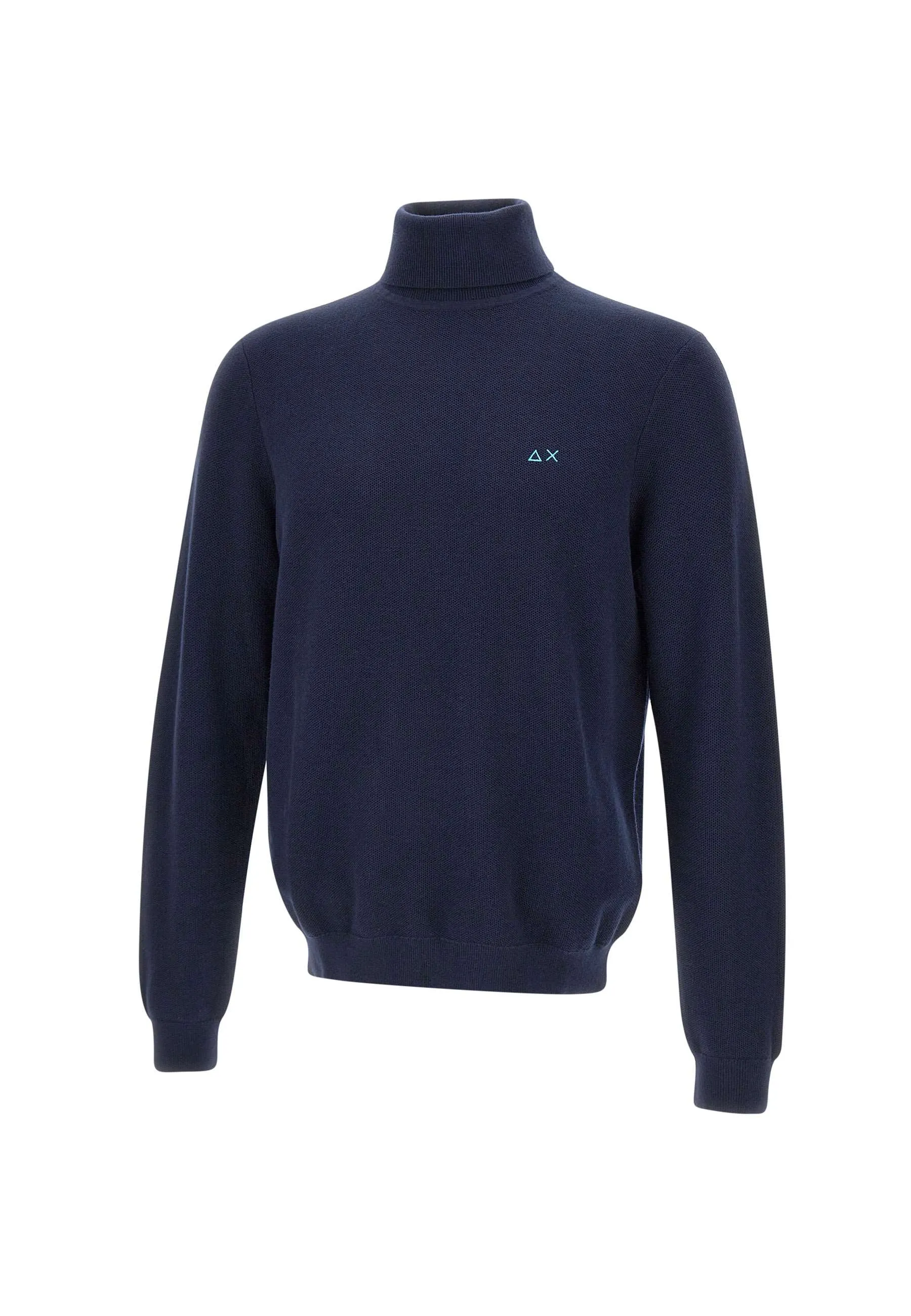 Navy Blue Turtleneck Sweater for Men