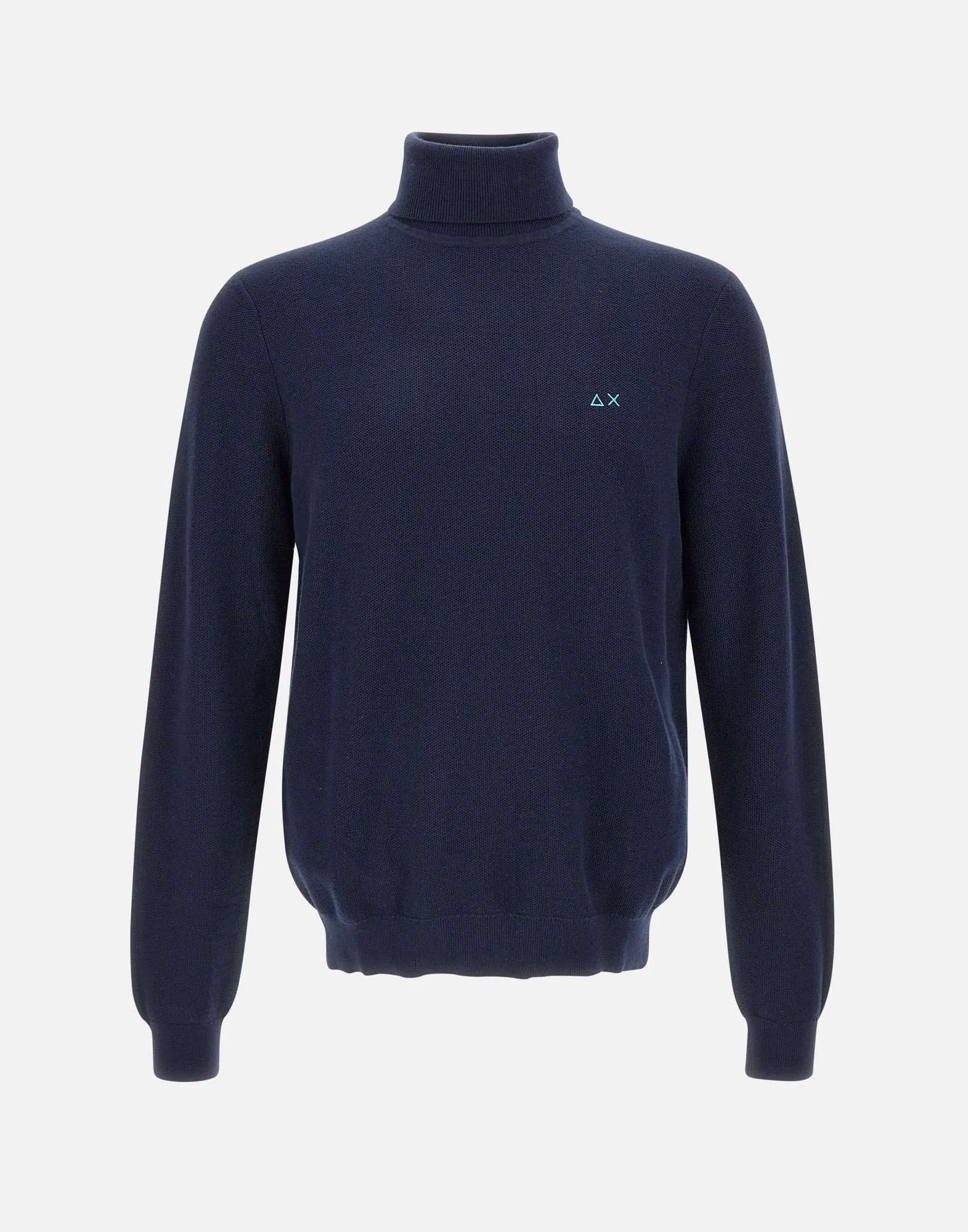 Navy Blue Turtleneck Sweater for Men