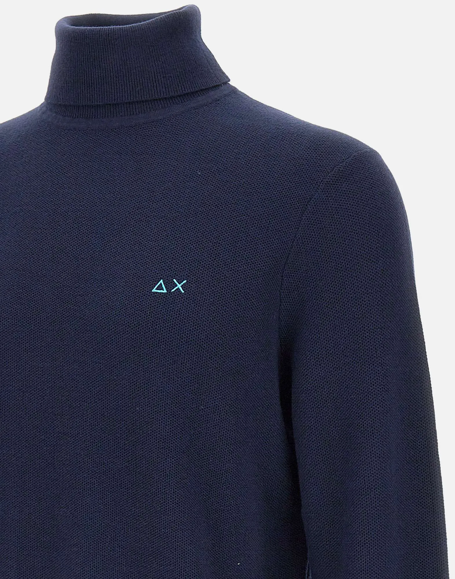 Navy Blue Turtleneck Sweater for Men