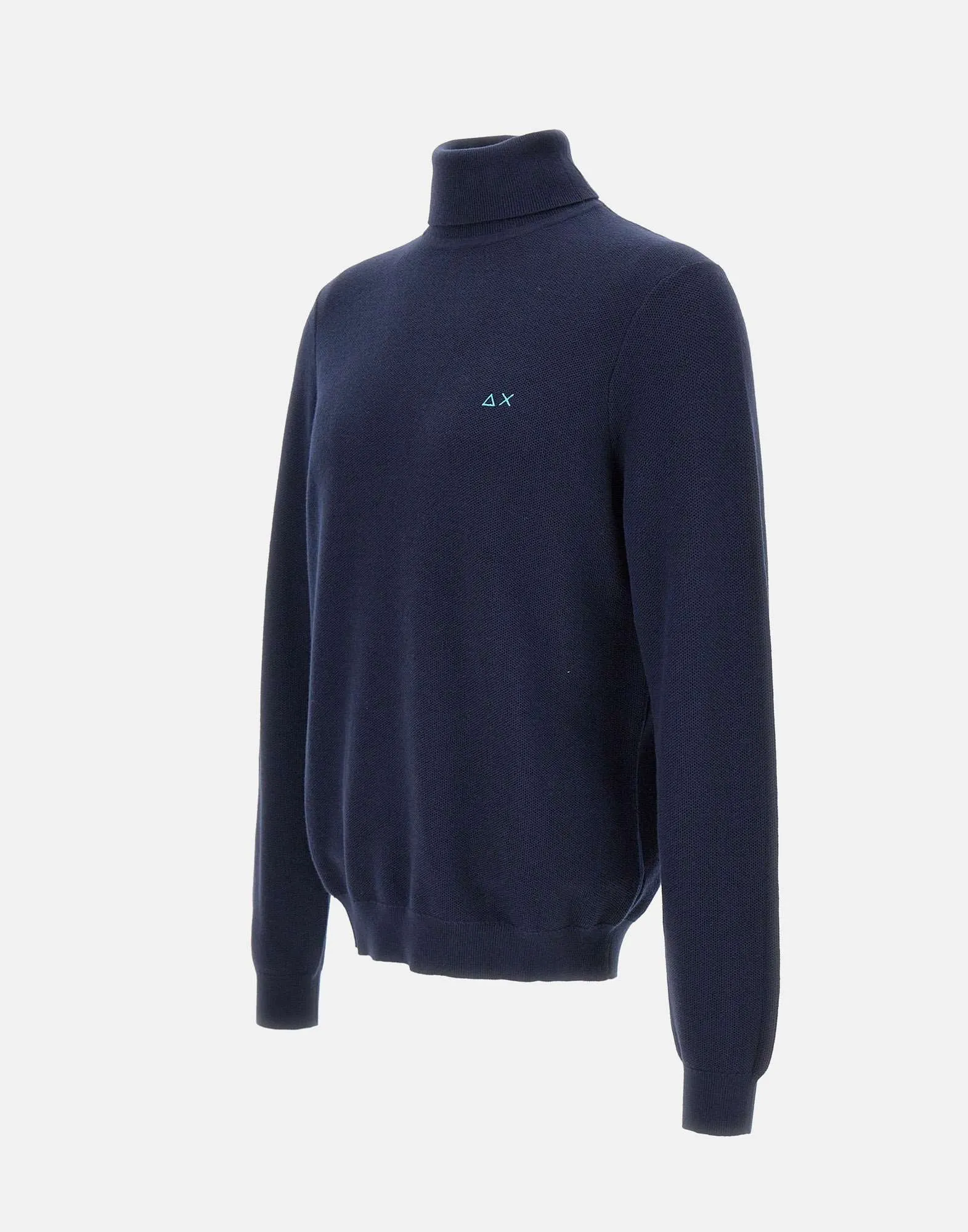 Navy Blue Turtleneck Sweater for Men