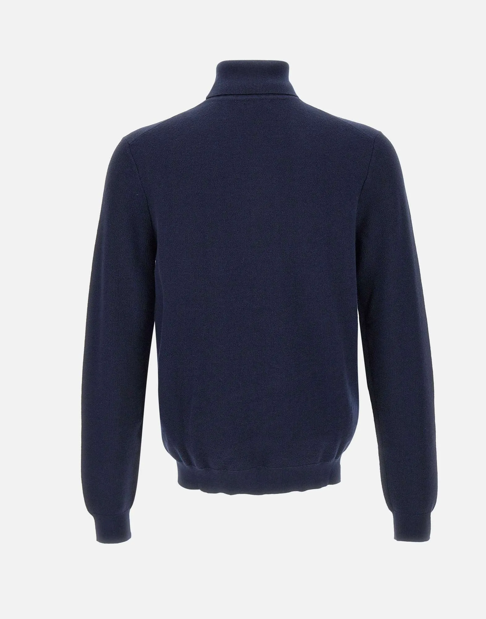 Navy Blue Turtleneck Sweater for Men