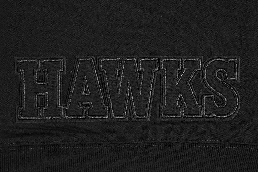 NBA ATLANTA HAWKS NEUTRAL WOMEN'S CROPPED PO HOODIE (BLACK)