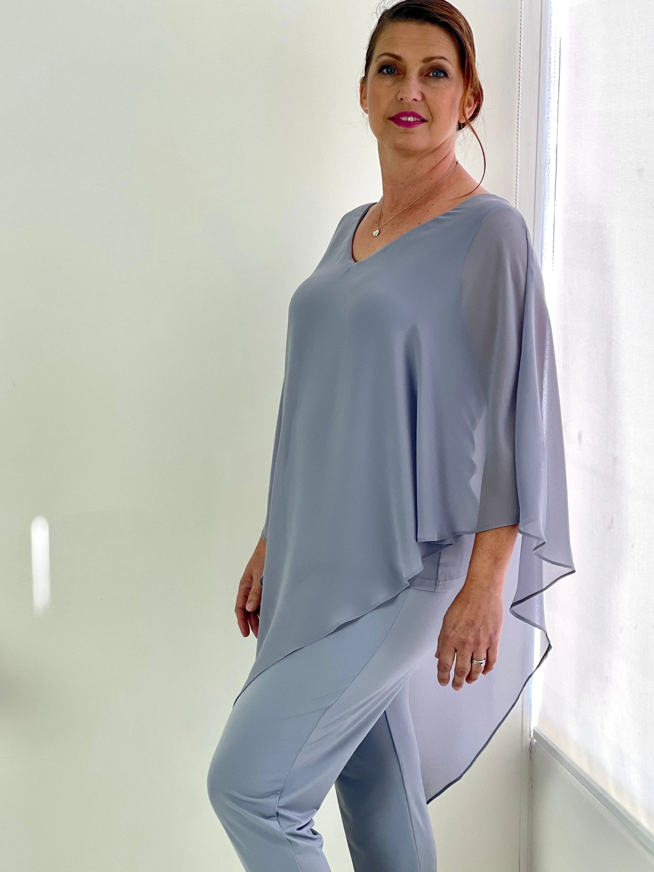 Nessa Silver Evening Top