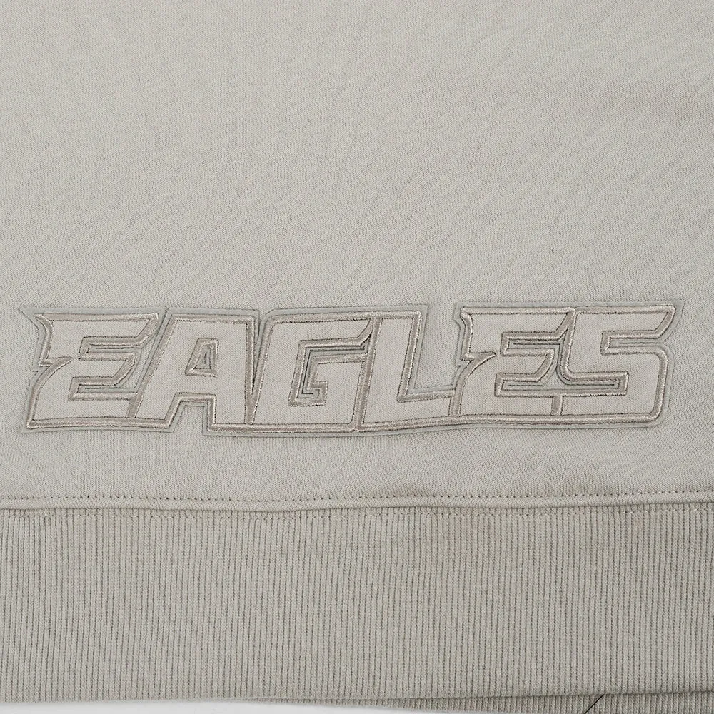 NFL PHILADELPHIA EAGLES NEUTRAL WOMEN'S CROPPED FLC PO HOODIE (TAUPE)