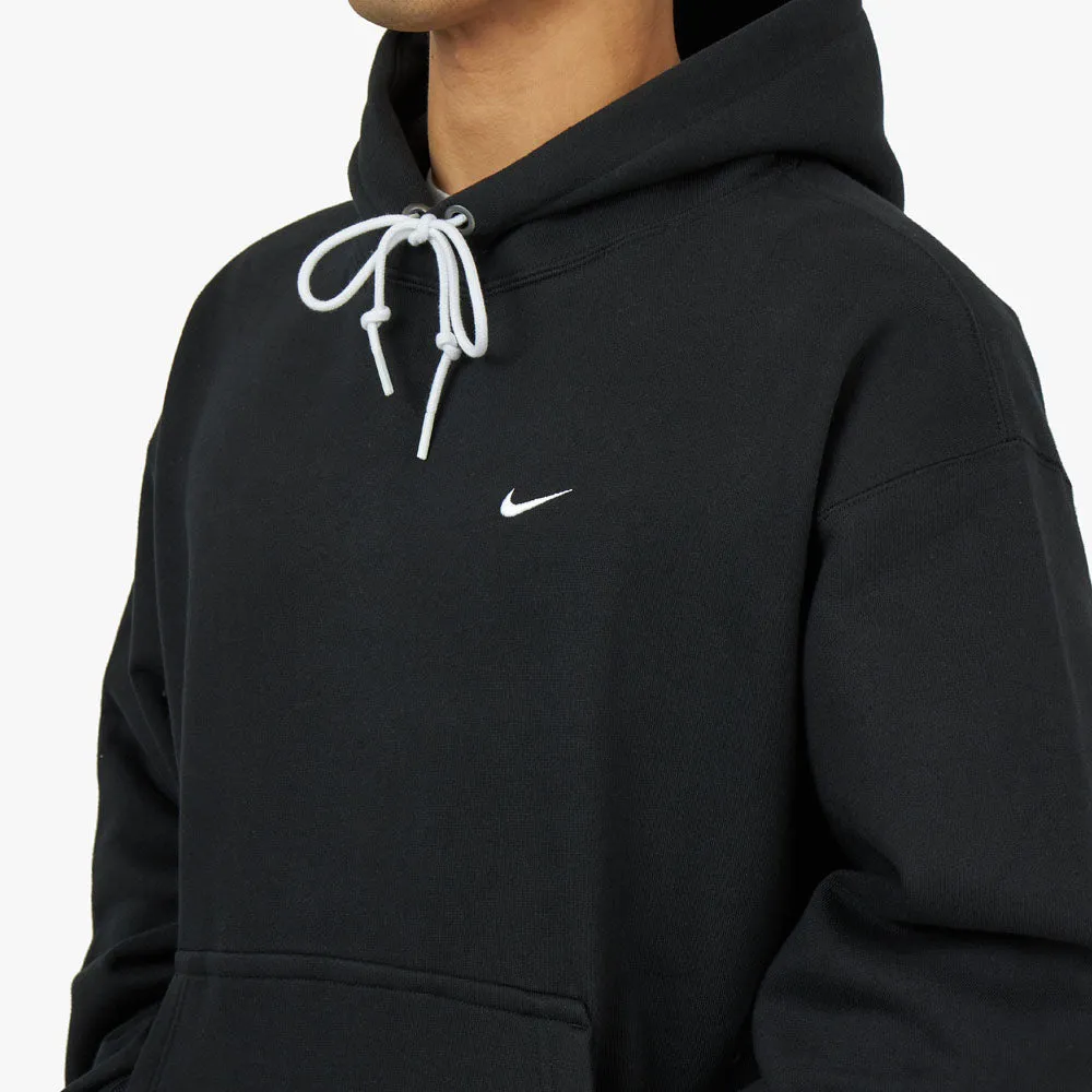 Nike Solo Swoosh Fleece Pullover Hoodie Black / White