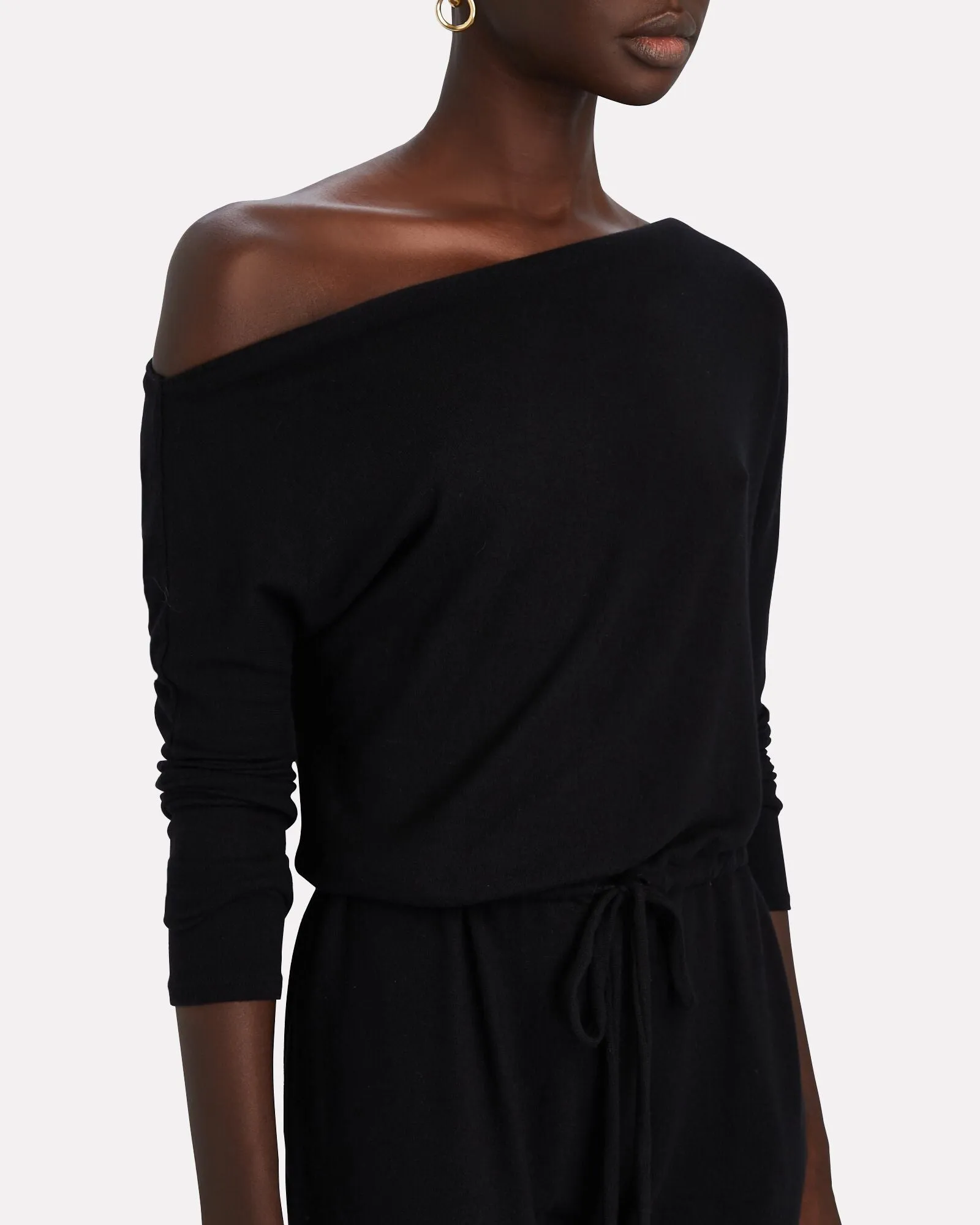 Off the Shoulder Jumpsuit - Black