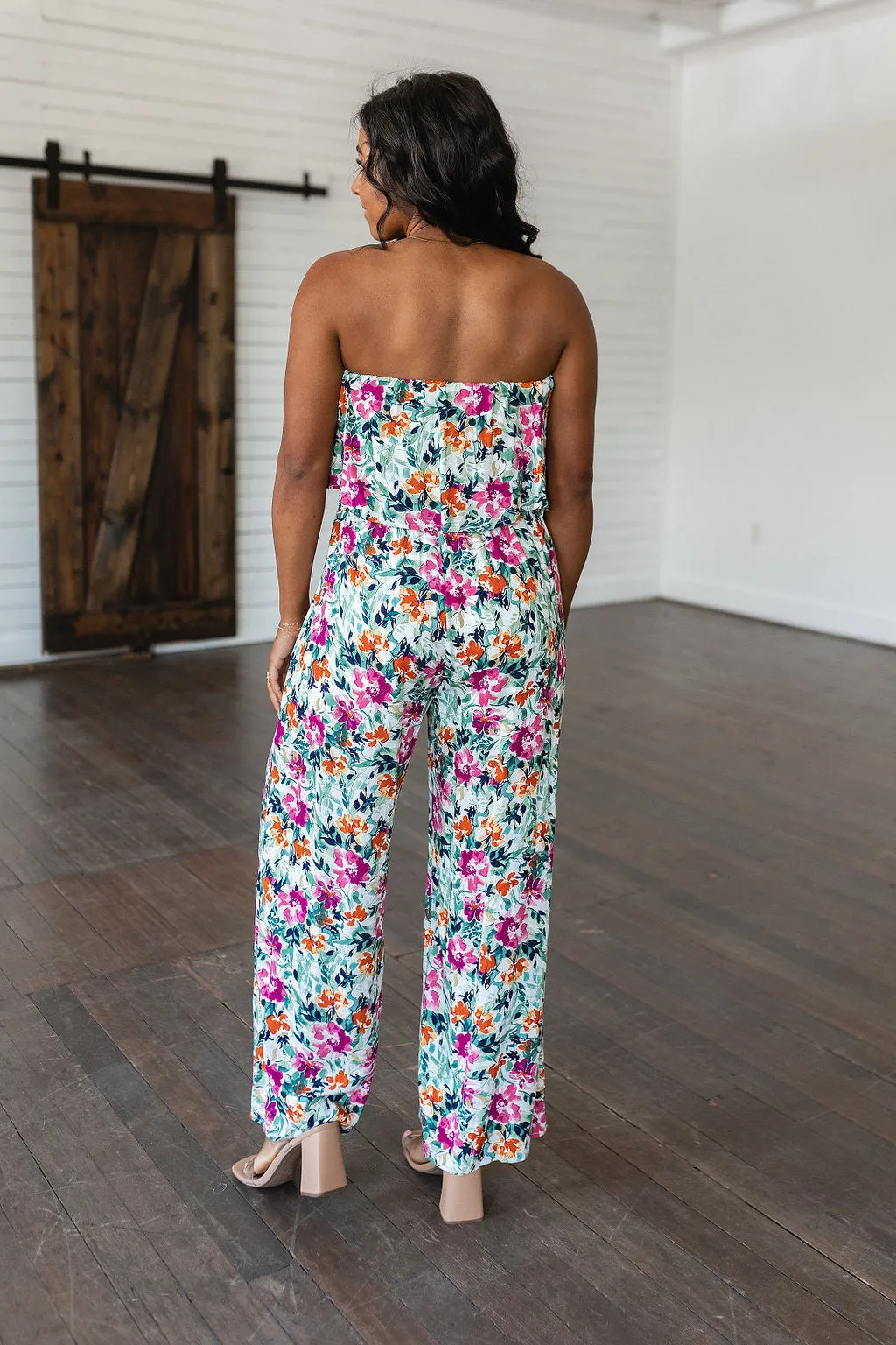 *Online Exclusive* Life of the Party Floral Jumpsuit in Green