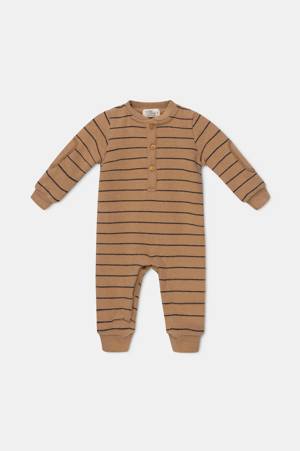 Organic recycled stripes baby jumpsuit