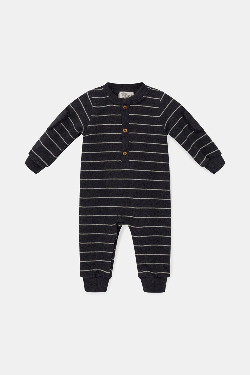 Organic recycled stripes baby jumpsuit