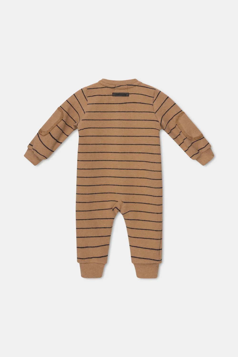 Organic recycled stripes baby jumpsuit