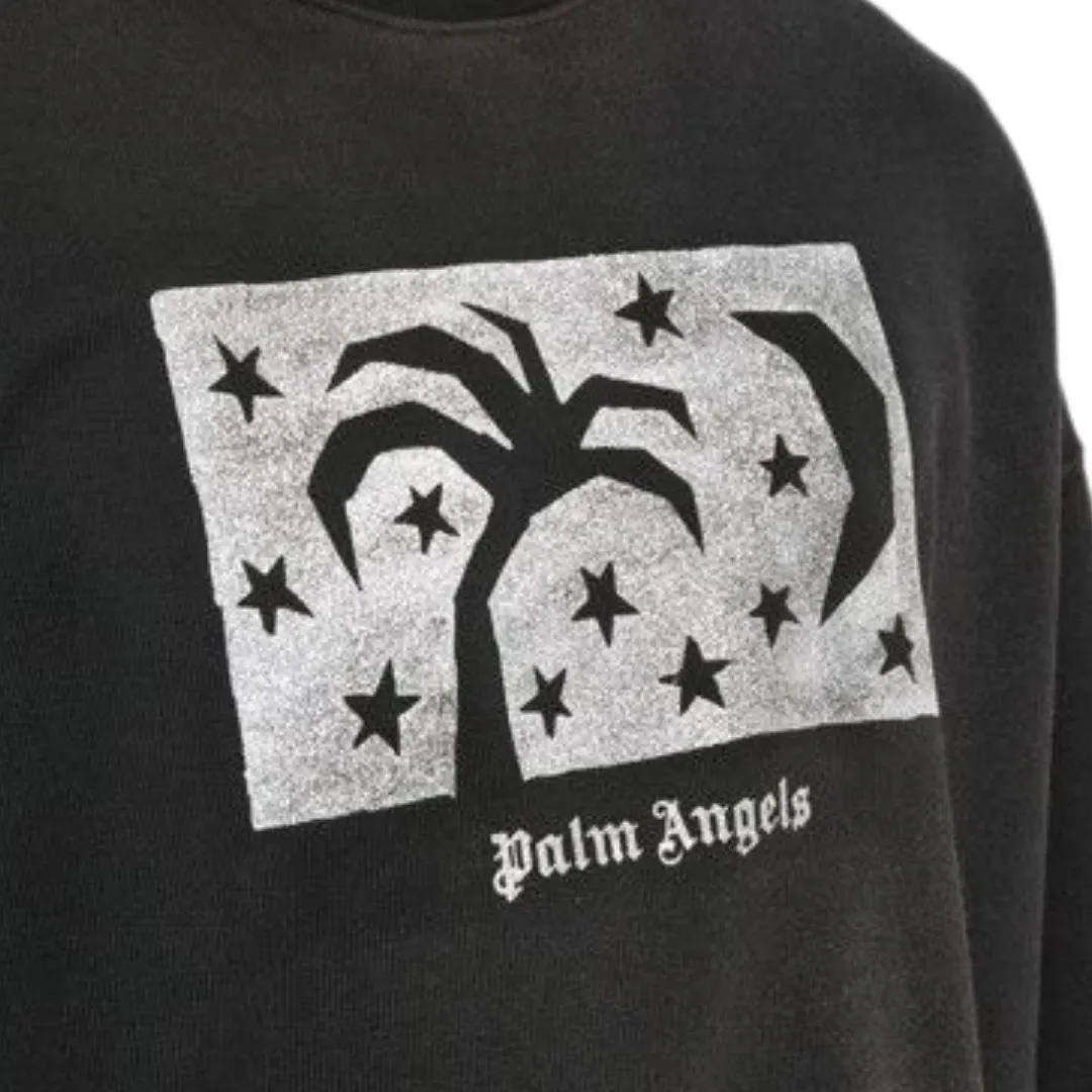 Palm Angels Nightsky Design Black Sweatshirt