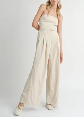 Past Midnight Tube Jumpsuit | Cream