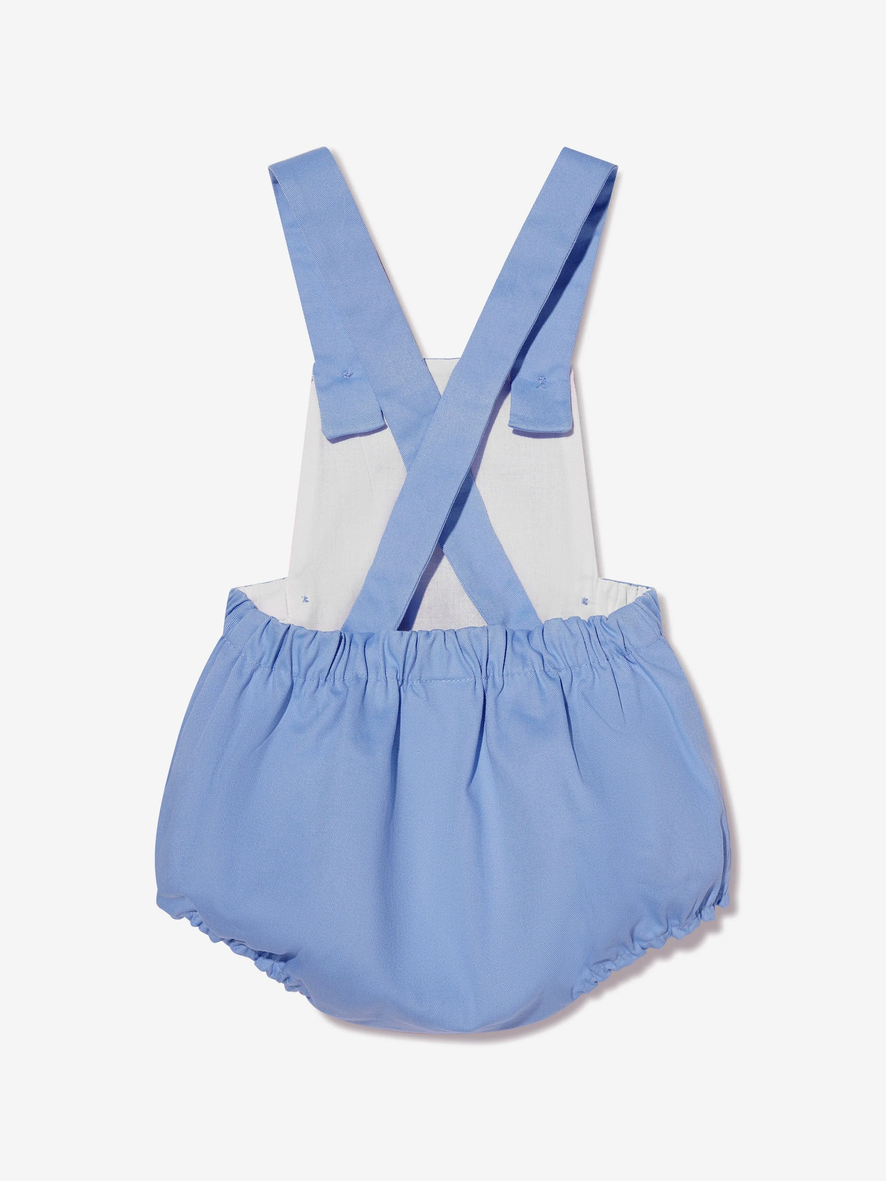 Paz Rodriguez Baby Boys Dungarees Romper in Blue