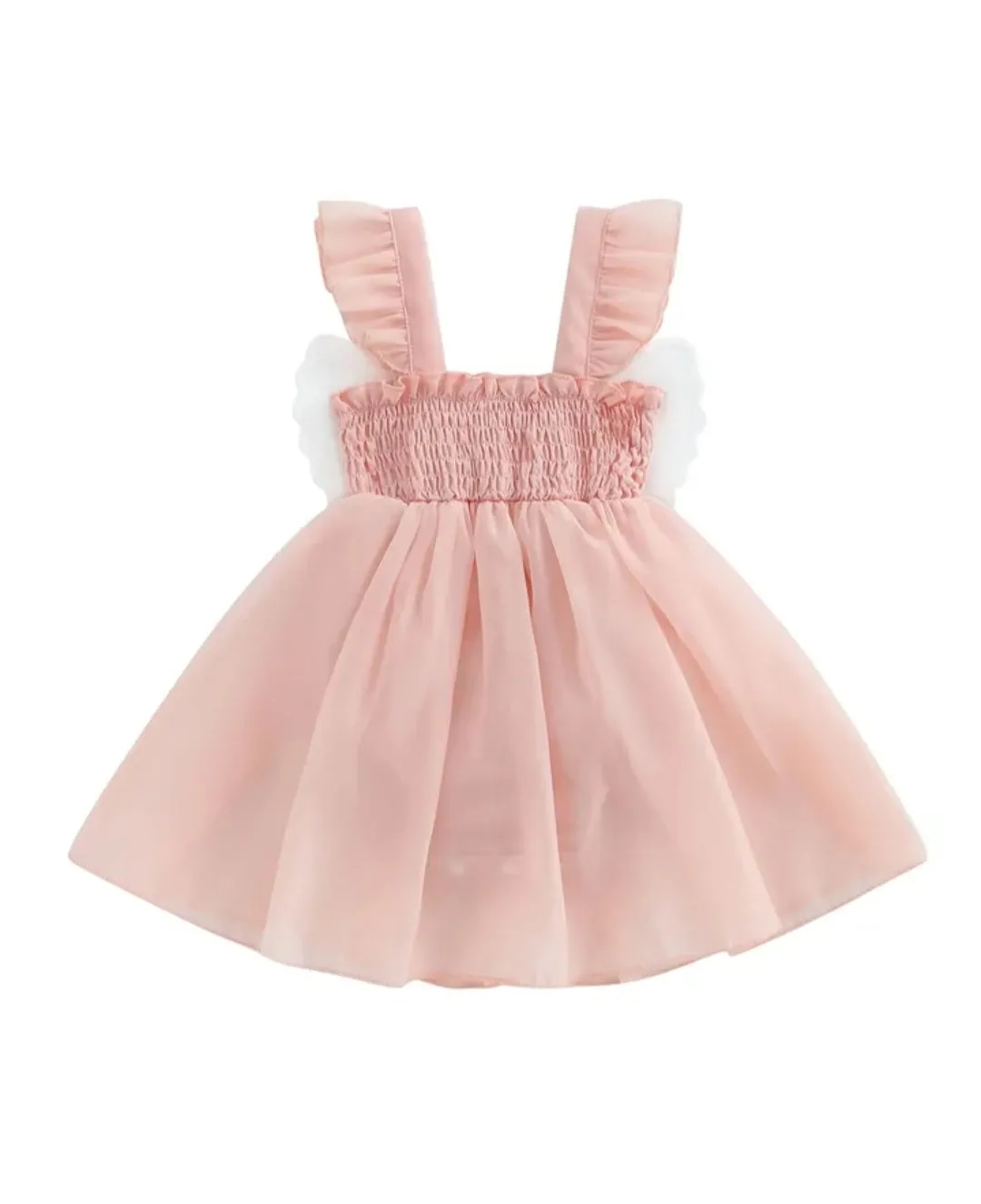 Pink Butterfly Romper Dress #1000303