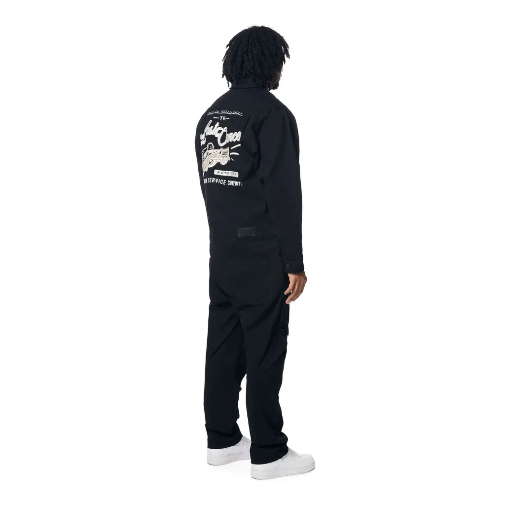 Pit Stop Twill Jumpsuit - Black