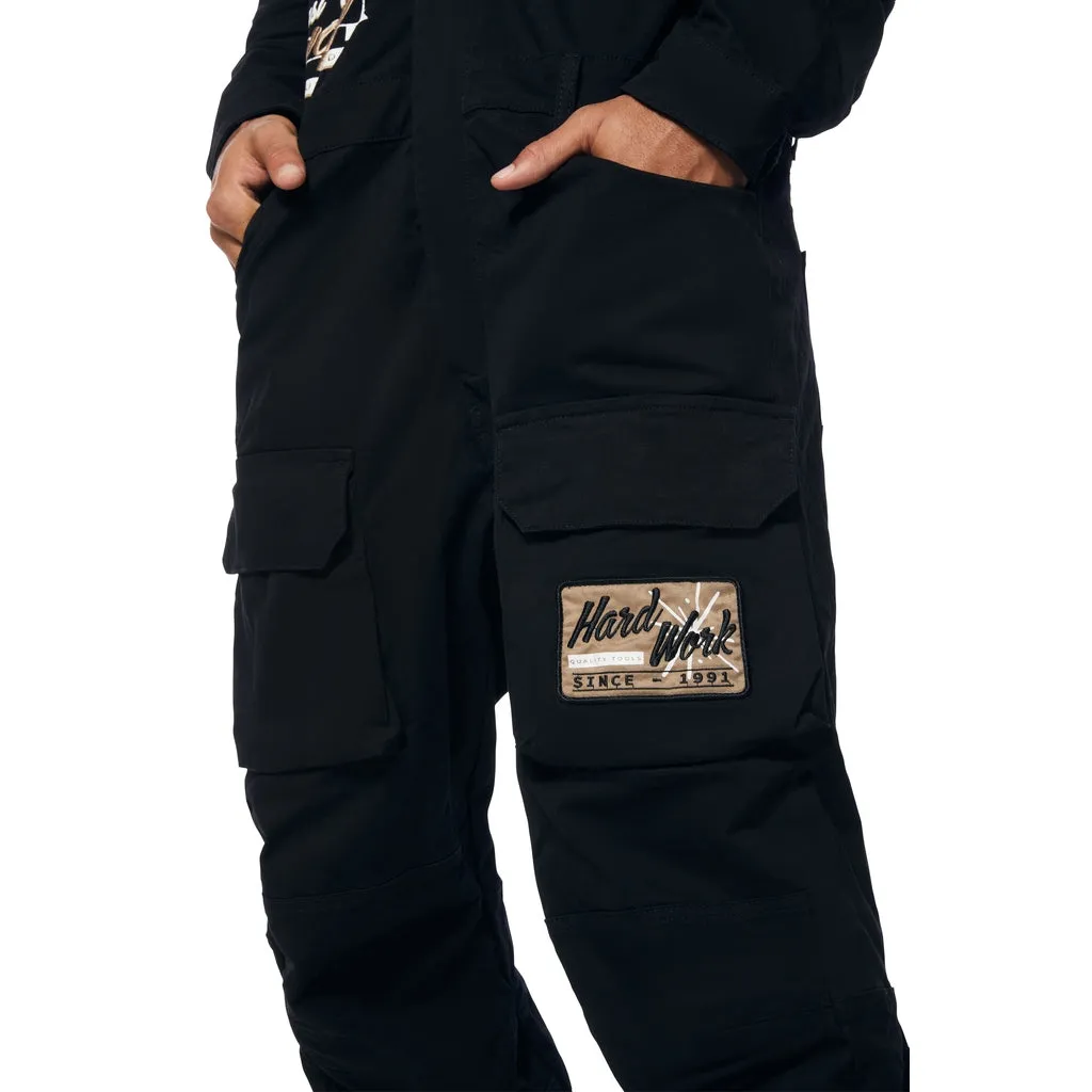 Pit Stop Twill Jumpsuit - Black