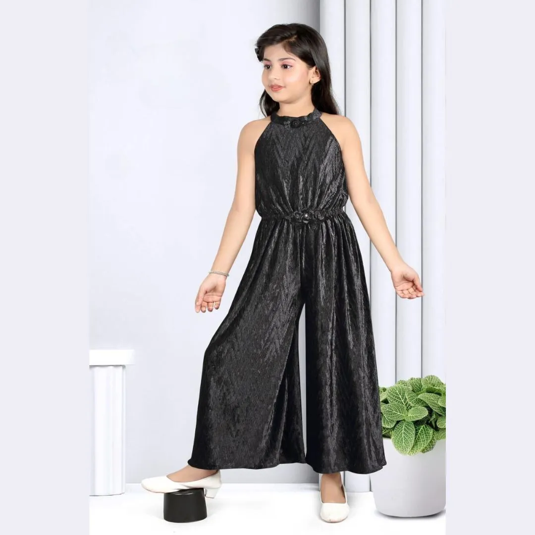 Pleated Velvet Jump Suit for Girls