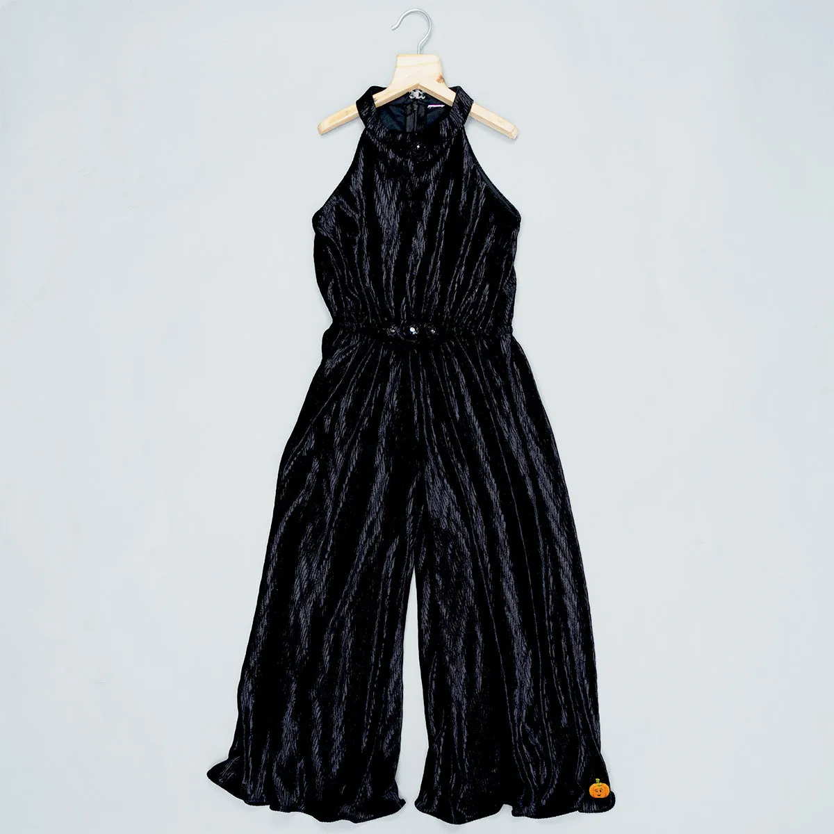 Pleated Velvet Jump Suit for Girls