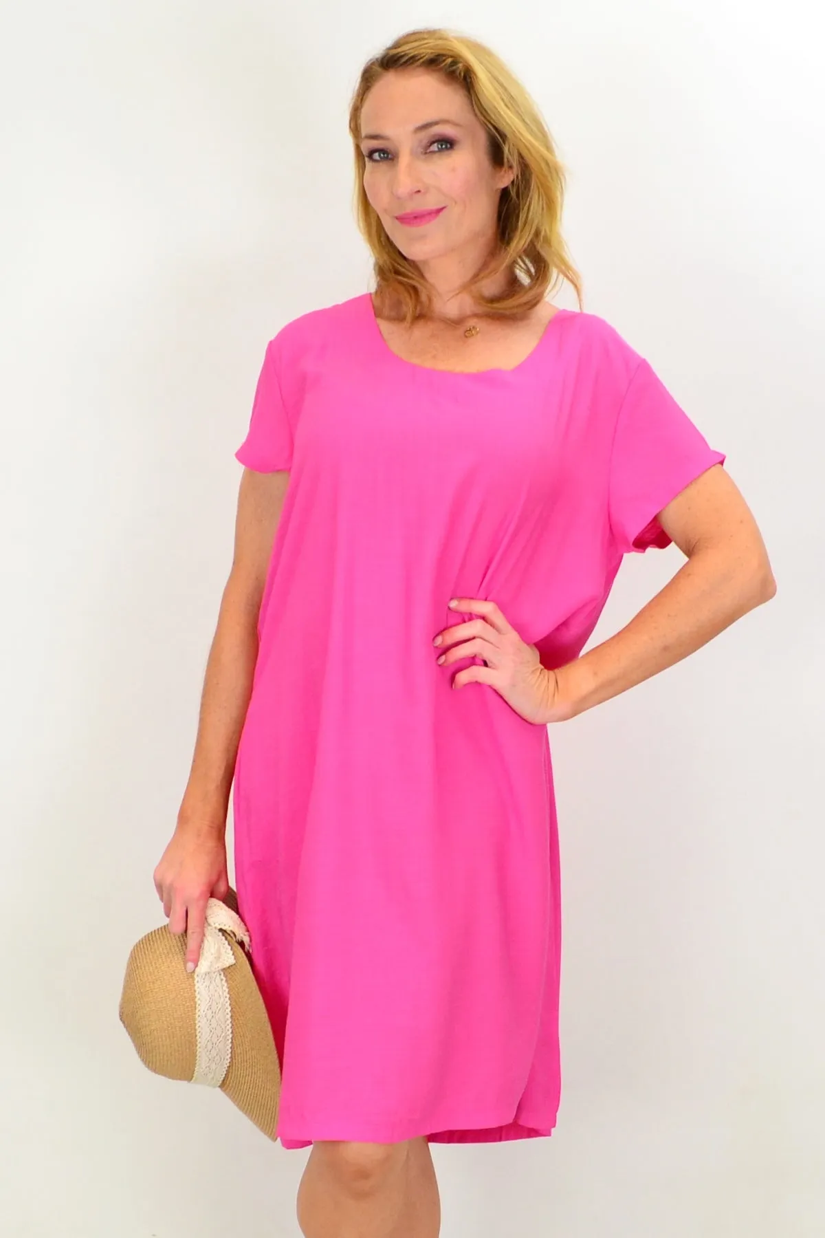 Pretty Pink Tunic Slip Dress