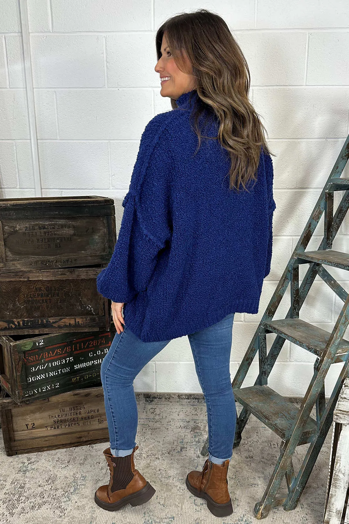 Prue Seam Detail Jumper Royal Blue