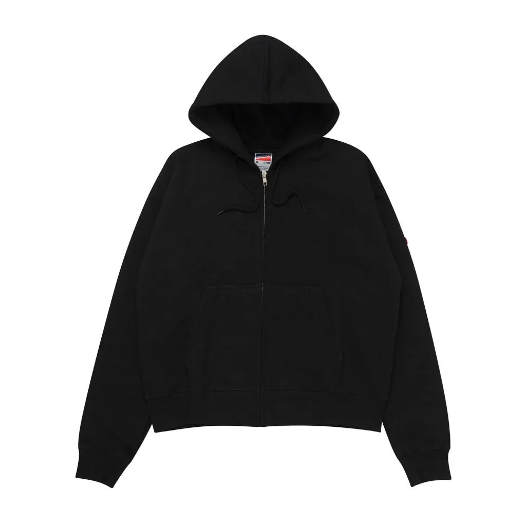 Pullover Zipper Hoodie BOXY FIT FURE BLACK