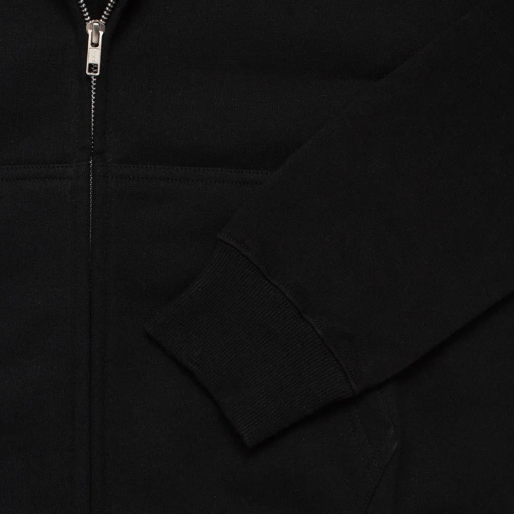 Pullover Zipper Hoodie BOXY FIT FURE BLACK