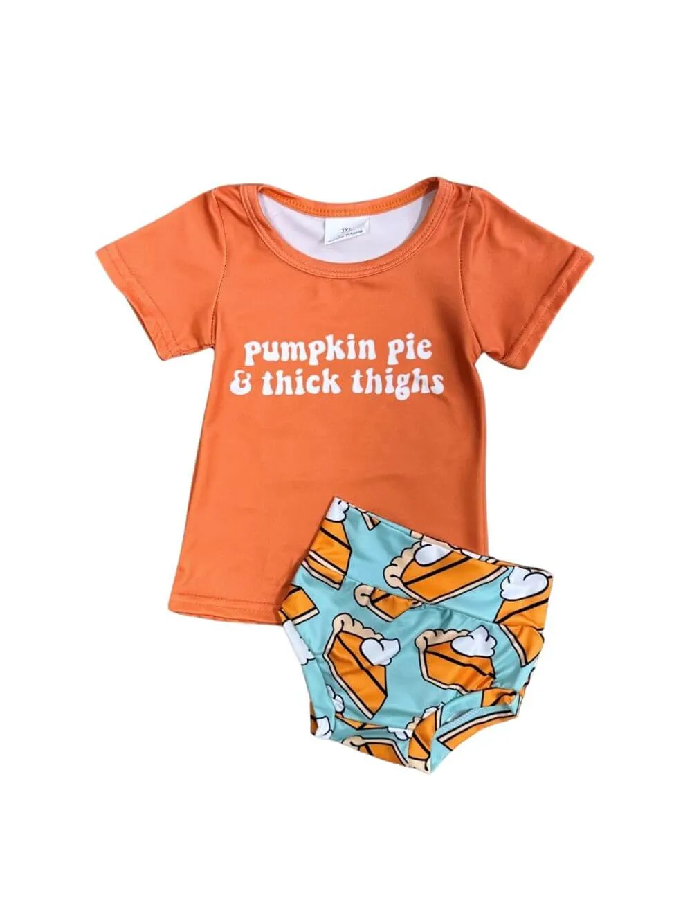 Pumpkin Pie & Thick Thighs 2 Piece Baby Outfit