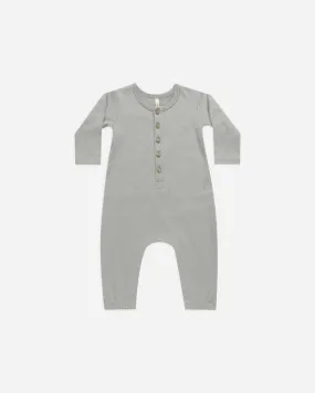 Quincy Mae Long Sleeve Jumpsuit Dusty Blue