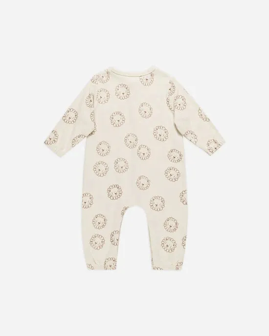 Quincy Mae Long Sleeve Pocket Jumpsuit - Lions