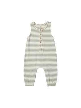 Quincy Mae Sleeveless Jumpsuit - Pistachio Stripe