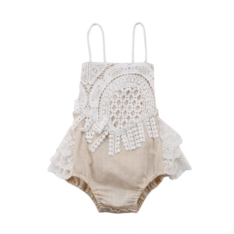 "Boho Cute" Fringed Halter Romper