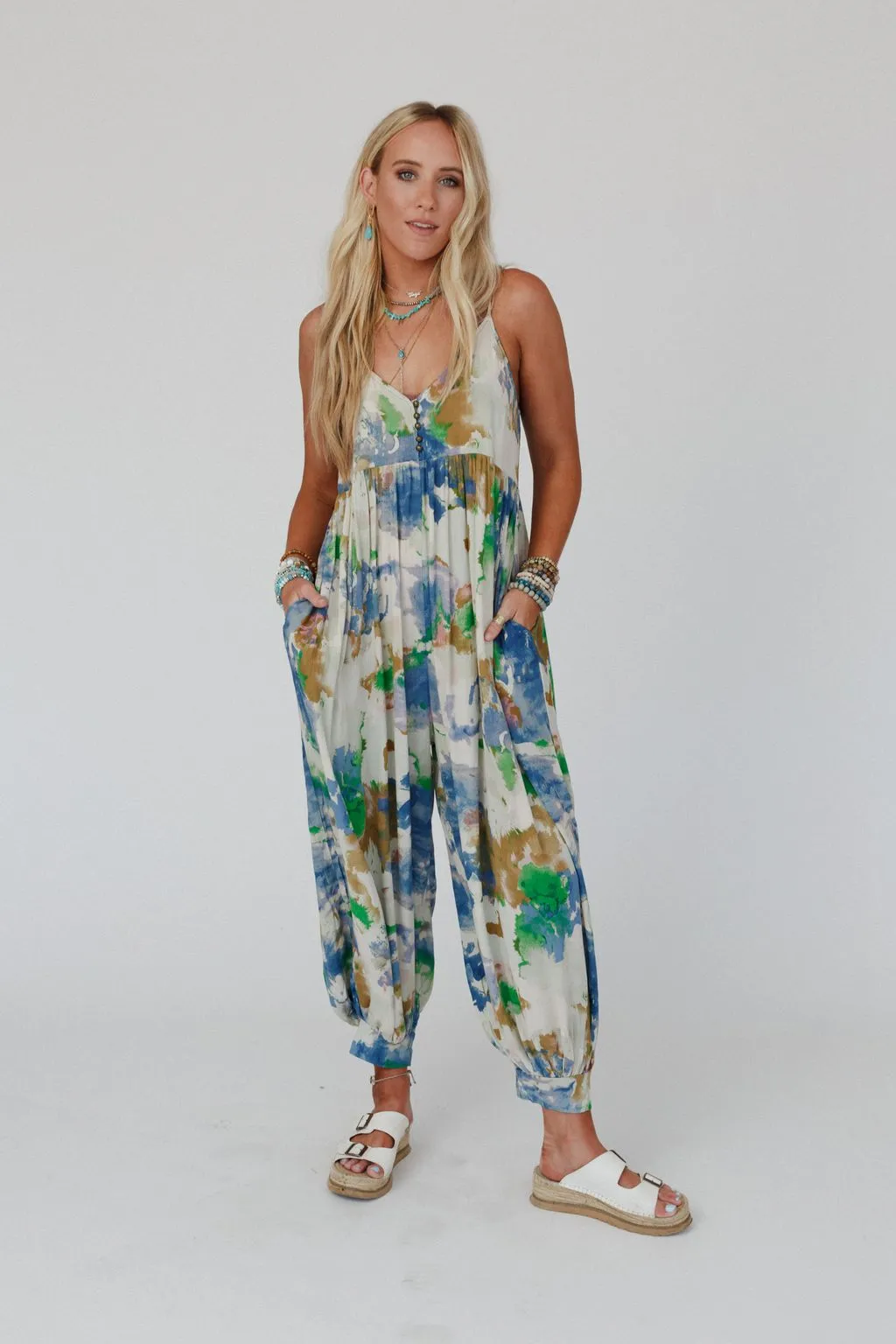 Radiant Dusk Jumpsuit - Blue