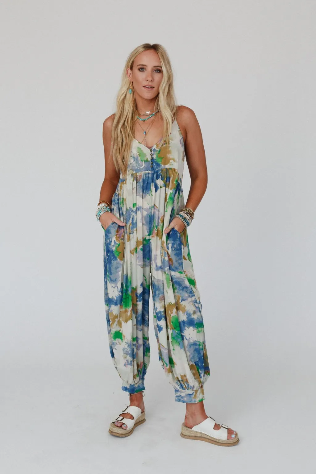 Radiant Dusk Jumpsuit - Blue