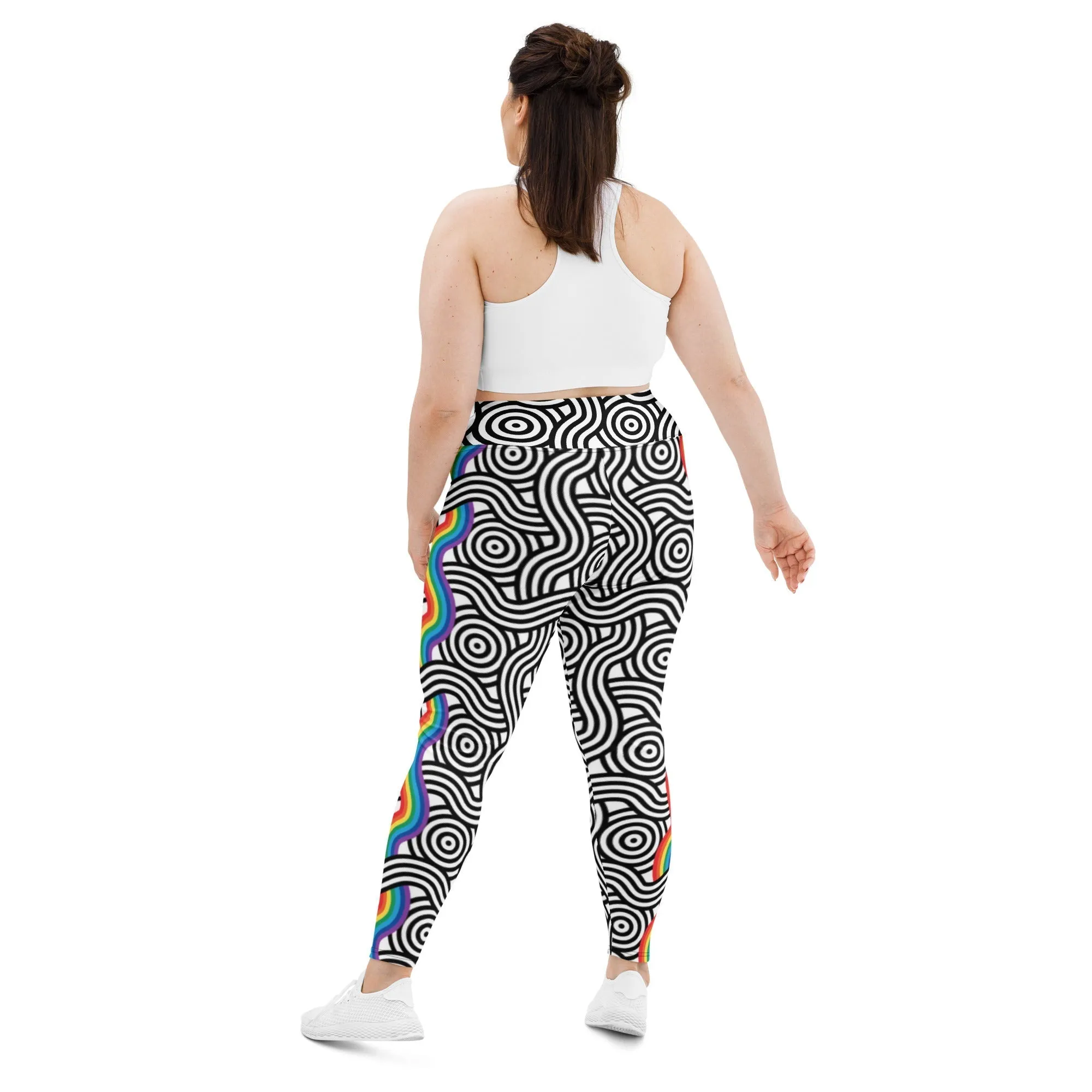 Rainbow Lines Plus Size Leggings