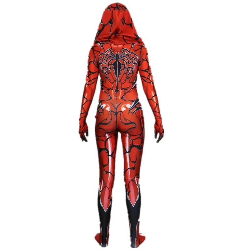 RED CARNAGE Venom Spider Cosplay Costume for Women